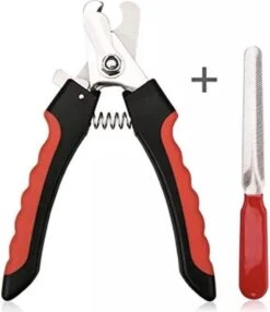 Merkloos Professionele Nagelschaar - Dieren Nagelschaar - Rood & Zwart - Honden Nagelknipper - Hondennagels - Honden Knip Schaar - Honden Knipsch