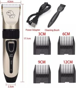 Merkloos Professionele Dierentondeuse - Scheerapparaat Voor Honden En Katten - Trimmer - 4 Opzetstukken - Oplaadbaar - Draadloos - Stil - Verschillende Haar En Vachtlengtes - Haartrimmer - Hondentrimmer - Honden Trimmer - Honden Knippen - Haren Knippen -Hond Benodigdheden 1044x1200