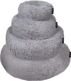 District 70 FUZZ - Hondenmand Comfortabel En Zacht Pluche - Zand, Oudroze, Donkergrijs En Lichtgrijs In S/M/L/XL - Maat: Medium, Kleur: Zand -Hond Benodigdheden 1057x1200