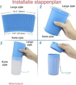 Fuzly - Hondenpoot Reiniger - + Handdoek - Hondenborstel - Hondenverzorging - Verzorging Hond - Hond Wassen - Blauw -Hond Benodigdheden 1075x1200 1