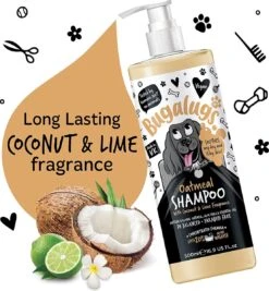 Bugalugs - Hondenshampoo Oatmeal - Met Kokos En Limoen Geur - Alle Vachttypes - Fles Met Pompje - Vegan - 500 Ml -Hond Benodigdheden 1109x1200 1