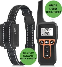 Anti Blafband EN Trainingshalsband In 1 - UNIEK SYSTEEM - 1000m Bereik - 100 Levels - Trainingsband - Antiblafband - Geluid En Vibratie/trilling - Grote En Kleine Honden - Waterdicht - Incl. E-book -Hond Benodigdheden 1117x1200 4