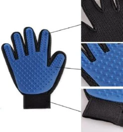 Vacht Verzorgingsborstel Voor Huisdieren - Blauw - LimitedDeals - Voor Honden Katten Konijnen Paarden - Tevens Massage Handschoen Voor Dieren! - Goed Voor De Verzorging Van De Vacht -Hond Benodigdheden 1120x1200