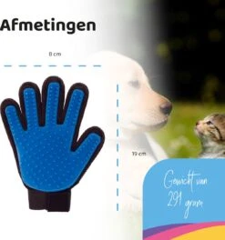 YUNICS® Dieren Handschoen - Haarverwijderaar Voor Huisdieren - Kattenborstel - Hondenborstel - Hondenkam - Kattenhaarverwijderaar - Blauw -Hond Benodigdheden 1121x1200
