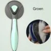 Pakeway T9 - Kattenborstel - Zelfreinigende Kattenkam - Groen - Massageborstel - 19,3 Cm