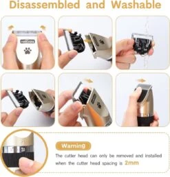 Nobleza Dieren Tondeuse Set - 4 Opzetkammen - Draadloos - Voor Huisdieren Katten & Honden -Hond Benodigdheden 1147x1200 2