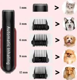 Pet Lovers - Hondentondeuse - Hondentondeuse - Automatische Inhalerende Haren - Dierentondeuse - Hondentrimmer - Hondentondeuse Dikke Vacht - Tondeuse Voor Honden - Hondentondeuse - Draadloos - 2 Opzetkammen - Honden En Katten Tondeuse -Hond Benodigdheden 1151x1200