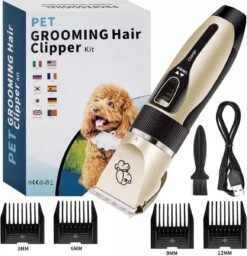 Merkloos Professionele Dierentondeuse - Scheerapparaat Voor Honden En Katten - Trimmer - 4 Opzetstukken - Oplaadbaar - Draadloos - Stil - Verschillende Haar En Vachtlengtes - Haartrimmer - Hondentrimmer - Honden Trimmer - Honden Knippen - Haren Knippen -Hond Benodigdheden 1158x1200