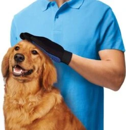 Vacht Verzorgingsborstel Voor Huisdieren - Blauw - LimitedDeals - Voor Honden Katten Konijnen Paarden - Tevens Massage Handschoen Voor Dieren! - Goed Voor De Verzorging Van De Vacht -Hond Benodigdheden 1162x1200 1