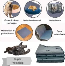 Sharon B - Puppy Training Pad - Plasmat - Beige Met Botjesprint - 80x90 Cm - Hondentoilet - Herbruikbaar - Wasbaar -Hond Benodigdheden 1167x1200 2