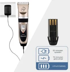 LifeGoods Hondentondeuse - Voor Katten En Honden - Complete Set - 5 Standen - Draadloos - Oplaadbaar - Goud/Zwart -Hond Benodigdheden 1170x1200 1