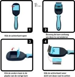 Petsify - Dierenborstel - Professionele 5 In 1 Hondenborstel - Voor Hond En Kat - Tweezijdig - Hondenkam - Kattenborstel - Kattenkam -Hond Benodigdheden 1170x1200
