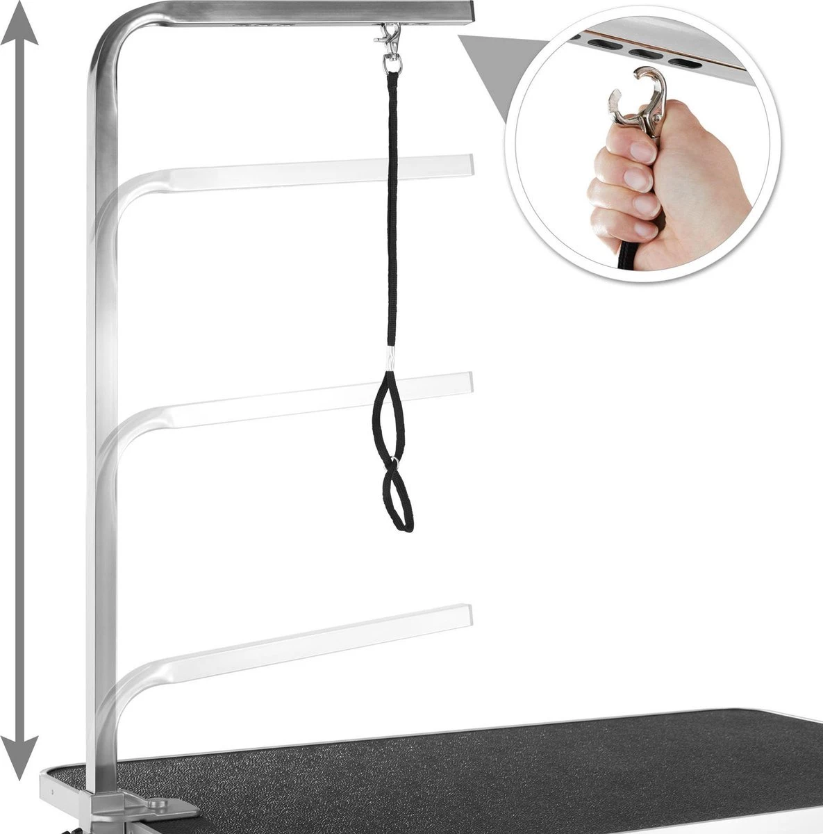 Tectake- Trimtafel Met Lus - Tafelhoogte: 76 Cm - Zwart / Grijs - 402892 4 Tectake- Trimtafel Met Lus - Tafelhoogte: 76 Cm - Zwart / Grijs - 402892 - Afbeelding 4