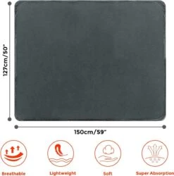 Hondendeken, Fleece, Waterdicht, Wasbaar, Hondenmat, Huisdier, Warme Zachte Deken Voor Hondendeken, Kattendeken, Deken Voor Katten En Honden, Waterdichte Deken Voor Bank, Bed, 150 X 127 Cm -Hond Benodigdheden 1185x1200 6