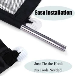 Merkloos ACE Pets – Oprolbaar Hondenrek Voor Binnen - Traphekje Hond Zonder Boren - Veiligheidshek Deurhekje - 180 X 72 Cm - Zwart -Hond Benodigdheden 1185x1200 7