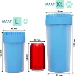 TIKKENS Hondenpoten Reiniger 2-in-1 - Hondenborstel - Hondenpoot Reiniger - Huisdier Poot Wassen - Hondenverzorging - Honden Wassen - Inclusief Microvezeldoek - XL -Hond Benodigdheden 1192x1200 1