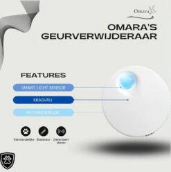 Omara Geurverdrijver – Kattenbak Geurverdrijver – 2023 Model- Oplaadbaar – 100% Krasvrij- Geurverwijderaar- Slimme Sensor -Hond Benodigdheden 1195x1200 12