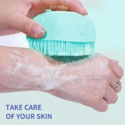 Merkloos Siliconenborstel - Massage Borstel - Silicone Massage Brush - Shampoo Borstel – Lichaamsverzorging - Scrubborstel - Badborstel - Huisdieren - Hond/Kat -Hond Benodigdheden 1198x1200 2