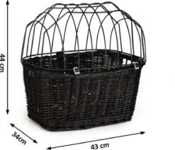 Beeztees - Fietsmand+Draadkap - Zwart - 43x34x44 Cm -Hond Benodigdheden 1200x1029 1