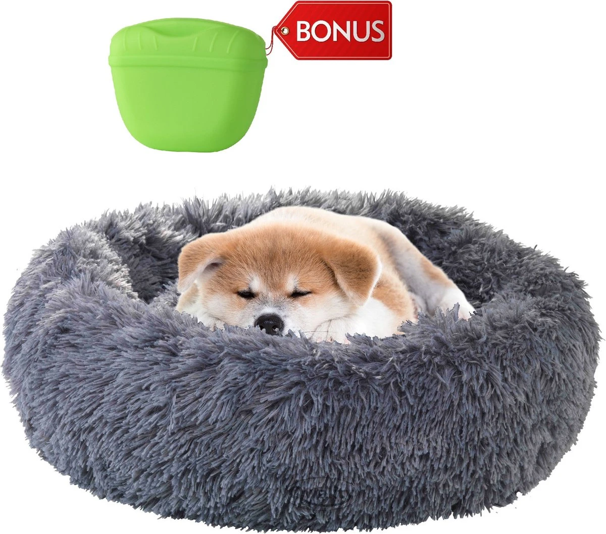 Hondenmand Donut – 60 Cm - Honden Mand – Pluche – Fluffy – Extra Zacht - Hondenkussen – Kattenkussen – Bed - Wasbaar Met Rits – Hondenmanden – Rond – Bank – Grijs - Qwality 1 Hondenmand Donut – 60 Cm - Honden Mand – Pluche – Fluffy – Extra Zacht - Hondenkussen – Kattenkussen – Bed - Wasbaar Met Rits – Hondenmanden – Rond – Bank – Grijs - Qwality