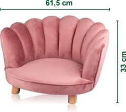 Maxxpro Katten- En Hondenstoel - Roze - Verhoogd Met Houten Poten - Fluweel Materiaal - 61.5 X 52 X 33 CM - Huisdieren Tot 80 KG -Hond Benodigdheden 1200x1057 5