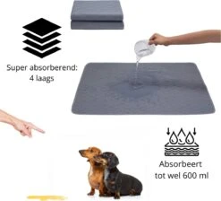 Sharon B - Puppy Training Pad - Plasmat - Beige Met Botjesprint - 80x90 Cm - Hondentoilet - Herbruikbaar - Wasbaar -Hond Benodigdheden 1200x1087 3