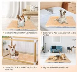 Nobleza Fluffy Benchkussen - Dierenkussen - Hondenkussen - Kattenkussen - Benchmat - Dierenmat - Hondenmat - Kattenmat - Crème - Maat L -Hond Benodigdheden 1200x1118 5