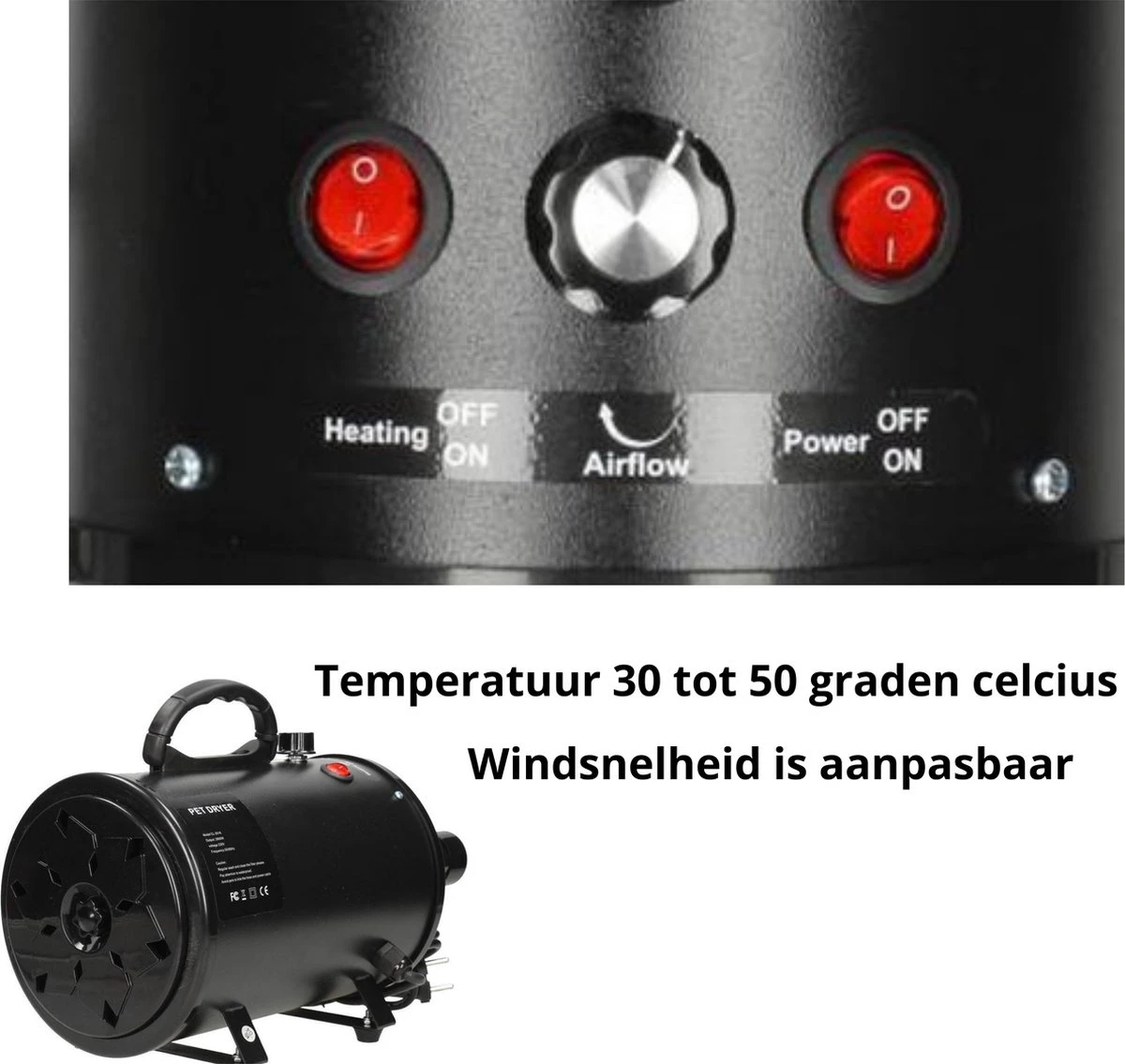 Forgoods Professionele Hondenfohn - Waterblazer Voor Honden - Hondenfohn Met 4 Opzetstukken - 2800W Verstelbaar Vermogen - Roze 9 Forgoods Professionele Hondenfohn - Waterblazer Voor Honden - Hondenfohn Met 4 Opzetstukken - 2800W Verstelbaar Vermogen - Roze - Afbeelding 9