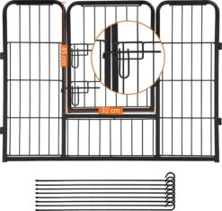 Transformeerbare Hondenren - Dieromheining Van 60 Cm Hoog En 210 Cm Diagonaal - Zwart -Hond Benodigdheden 1200x1138 2