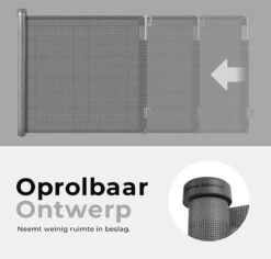 Château Animaux® - Tot 180cm Breed Traphekje Oprolbaar Hond - Stijlvolle Oplossing - Dieren Hek - Honden Hek -Hond Benodigdheden 1200x1145 5