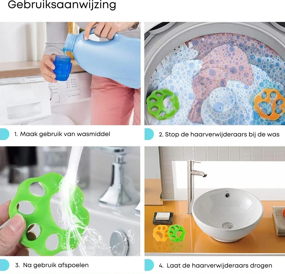 CaseProtect HG - 2 Stuks Haarverwijderaar Voor Katten En Honden - Eenvoudig Haren Verwijderen In Wasmachine En Droger - Kattenhaar En Hondenhaar - Anti Haren - Pluizenverwijderaar En Dierenhaar Verwijderaar Voor Kleding 6 CaseProtect HG - 2 Stuks Haarverwijderaar Voor Katten En Honden - Eenvoudig Haren Verwijderen In Wasmachine En Droger - Kattenhaar En Hondenhaar - Anti Haren - Pluizenverwijderaar En Dierenhaar Verwijderaar Voor Kleding - Afbeelding 6