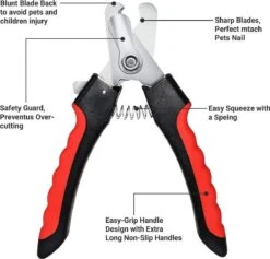 Merkloos Professionele Nagelschaar - Dieren Nagelschaar - Rood & Zwart - Honden Nagelknipper - Hondennagels - Honden Knip Schaar - Honden Knipsch -Hond Benodigdheden 1200x1153 1