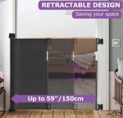 Caedentes - Hondenhek – Inrolbaar – Dierenhek -tot 150cm Uitrolbaar – Zwart -Hond Benodigdheden 1200x1154 3