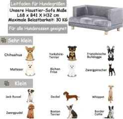 PawHut Hondenbank Huisdierbank Hondenbed Hondenmat Woonkamer PU-leer Kort Pluche Grijs D04-135 -Hond Benodigdheden 1200x1157 3
