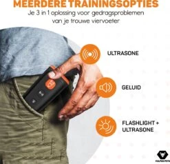 Vulpes Pets® Ultrasone Anti Blaf Apparaat – 3-in-1 Anti Blaf Apparaat Pro - Diervriendelijk & Zonder Schok - Alternatief Anti Blafband - Voor Kleine & Grote Honden - Audio - Flashlight - USB-Oplaadbaar -Hond Benodigdheden 1200x1157 5