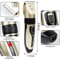 Merkloos Professionele Dierentondeuse - Scheerapparaat Voor Honden En Katten - Trimmer - 4 Opzetstukken - Oplaadbaar - Draadloos - Stil - Verschillende Haar En Vachtlengtes - Haartrimmer - Hondentrimmer - Honden Trimmer - Honden Knippen - Haren Knippen -Hond Benodigdheden 1200x1167 5