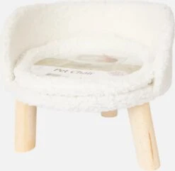 Kattenmand Met Poten - Honden Mand Op Pootjes Voor Puppy's - Waterproof - Wit - Huisdier Gadget/accessoire - Kerst Cadeau - Kerstmis - Sinterklaas - Voor Haar - Teddy Stof Kitten