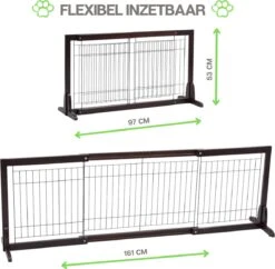 Hondenhek - Traphekje Hond - Traphekje Zonder Boren - Traphekje - BxH 161-97 X 53 Cm - Koffiebruin -Hond Benodigdheden 1200x1178 10