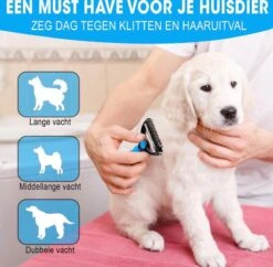 Professionele Ondervacht Kam Voor Hond En Kat S – Hondenborstel – Kattenborstel - Hondenkam –Anti Klit - Haarverwijderaar Voor Huisdieren - Pijnloos - Huisdiervriendelijk – Klittenkam - Voorkomt Haaruitval - Kleine Variant- Black Friday - Sinterklaas -Hond Benodigdheden 1200x1178 5
