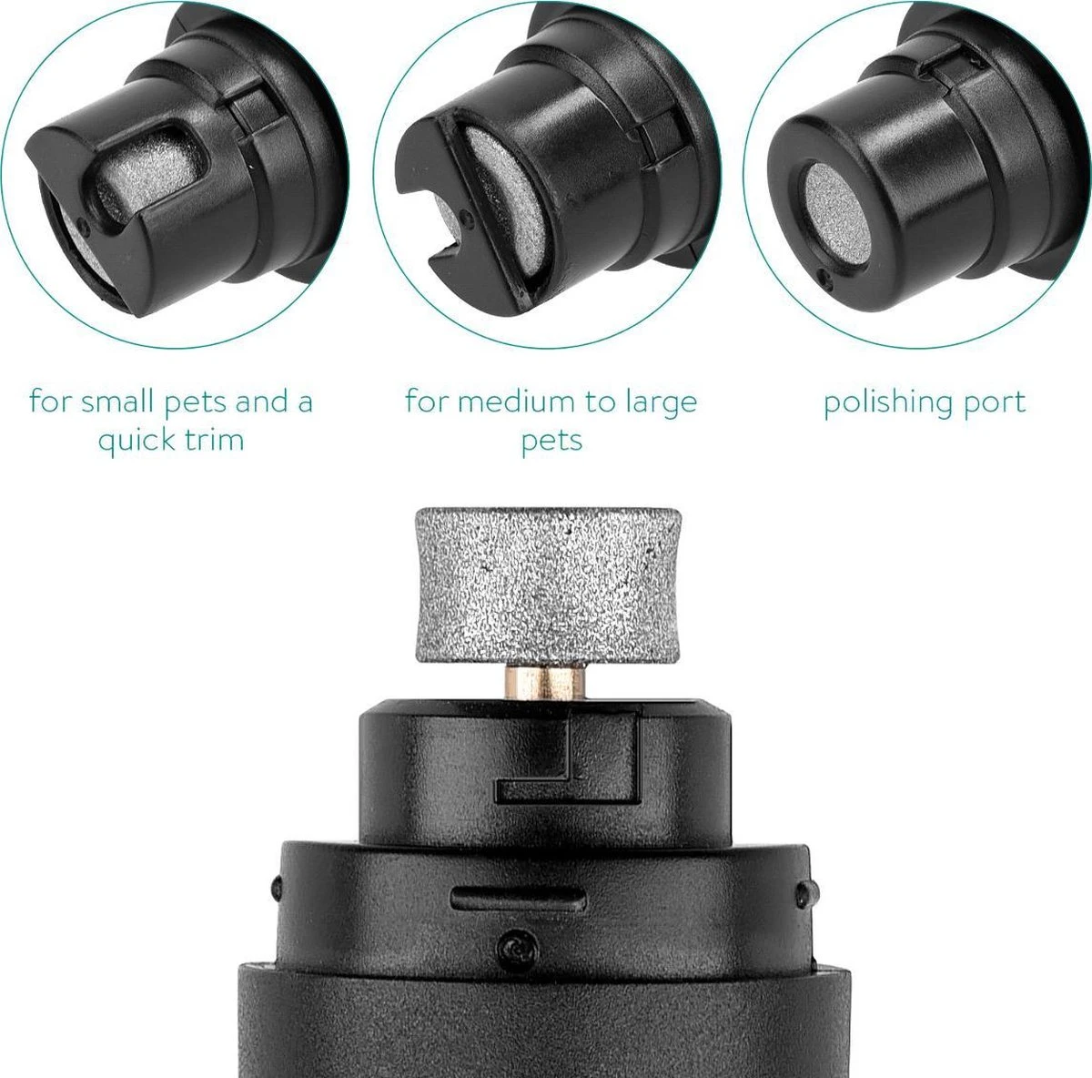 Navaris Elektrische Nagelvijl Voor Huisdieren - Met Diamanten Vijlkop - Voor Honden, Katten En Konijnen - Ook Voor Vogelsnavels - Draadloos 4 Navaris Elektrische Nagelvijl Voor Huisdieren - Met Diamanten Vijlkop - Voor Honden, Katten En Konijnen - Ook Voor Vogelsnavels - Draadloos - Afbeelding 4