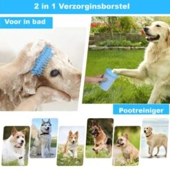 Merkloos Hondenpoot Reiniger - Hondenborstel - Borstel Hond / Kat - Hondenpoten Reiniger - Huisdier Poot Wassen - Borstel - Hondenverzorging - Verzorging Hond - Honden Wassen - Schoonmaak Borstel - Kattenborstel -Hond Benodigdheden 1200x1197 2