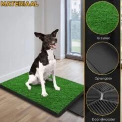 Toivo HondenToilet Kunstgras - Zwart - Geurafstotend - 62 X 49 X 6.6 CM - Honden Wc Outdoor - Zindelijkheidstraining Hond - Puppy Pads - Dierentoilet -Hond Benodigdheden 1200x1200 1131