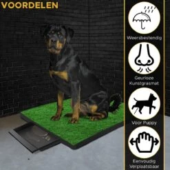 Toivo HondenToilet Kunstgras - Zwart - Geurafstotend - 62 X 49 X 6.6 CM - Honden Wc Outdoor - Zindelijkheidstraining Hond - Puppy Pads - Dierentoilet -Hond Benodigdheden 1200x1200 1132
