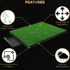 Toivo HondenToilet Kunstgras - Zwart - Geurafstotend - 62 X 49 X 6.6 CM - Honden Wc Outdoor - Zindelijkheidstraining Hond - Puppy Pads - Dierentoilet -Hond Benodigdheden 1200x1200 1134