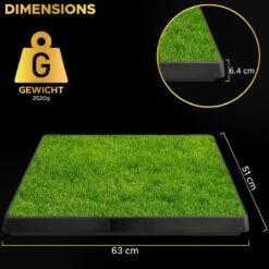 Toivo HondenToilet Kunstgras - Zwart - Geurafstotend - 62 X 49 X 6.6 CM - Honden Wc Outdoor - Zindelijkheidstraining Hond - Puppy Pads - Dierentoilet -Hond Benodigdheden 1200x1200 1135