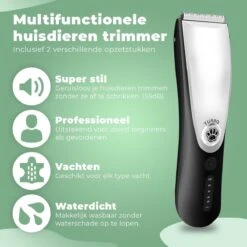 Essential Goods Professionele Hondentondeuse – Hondentrimmer - Draadloos – Opzet Kammen – Dik/Dunne Vacht - Honden/Katten - Zwart/Zilver 11 Essential Goods Professionele Hondentondeuse – Hondentrimmer - Draadloos – Opzet Kammen – Dik/Dunne Vacht - Honden/Katten - Zwart/Zilver -Hond Benodigdheden 1200x1200 174