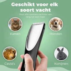Essential Goods Professionele Hondentondeuse – Hondentrimmer - Draadloos – Opzet Kammen – Dik/Dunne Vacht - Honden/Katten - Zwart/Zilver 13 Essential Goods Professionele Hondentondeuse – Hondentrimmer - Draadloos – Opzet Kammen – Dik/Dunne Vacht - Honden/Katten - Zwart/Zilver -Hond Benodigdheden 1200x1200 175