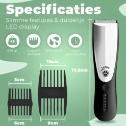 Essential Goods Professionele Hondentondeuse – Hondentrimmer - Draadloos – Opzet Kammen – Dik/Dunne Vacht - Honden/Katten - Zwart/Zilver 17 Essential Goods Professionele Hondentondeuse – Hondentrimmer - Draadloos – Opzet Kammen – Dik/Dunne Vacht - Honden/Katten - Zwart/Zilver -Hond Benodigdheden 1200x1200 179