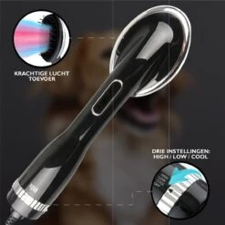 RoiPets® Hondenfohn 2 In 1 – 1000W - Honden Droger – Met Borstel - Waterblazer - Haar Verzorging - Honden Borstel Zwart - Honden/Katten/Dieren -Hond Benodigdheden 1200x1200 184
