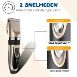 Pawwy Dieren Tondeuse Set Draadloos Voor Honden En Katten – Voor Dikke Vacht - Hondentondeuse – Hondentrimmer - Scheerapparaat - Goud -Hond Benodigdheden 1200x1200 217